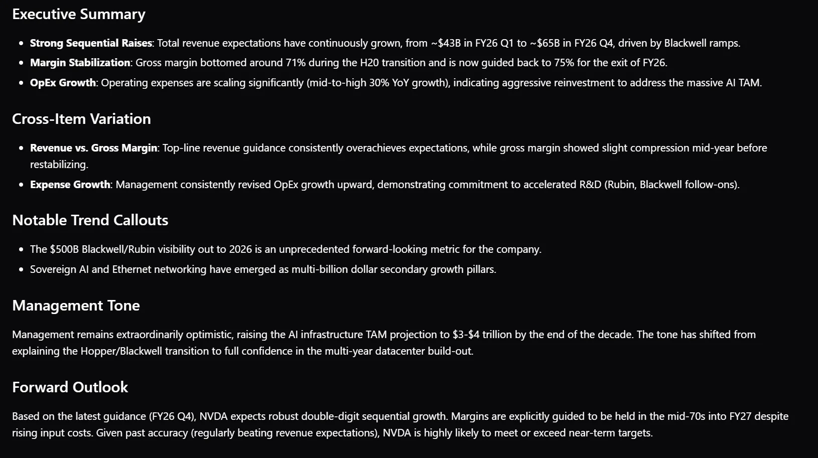 Generated guidance report